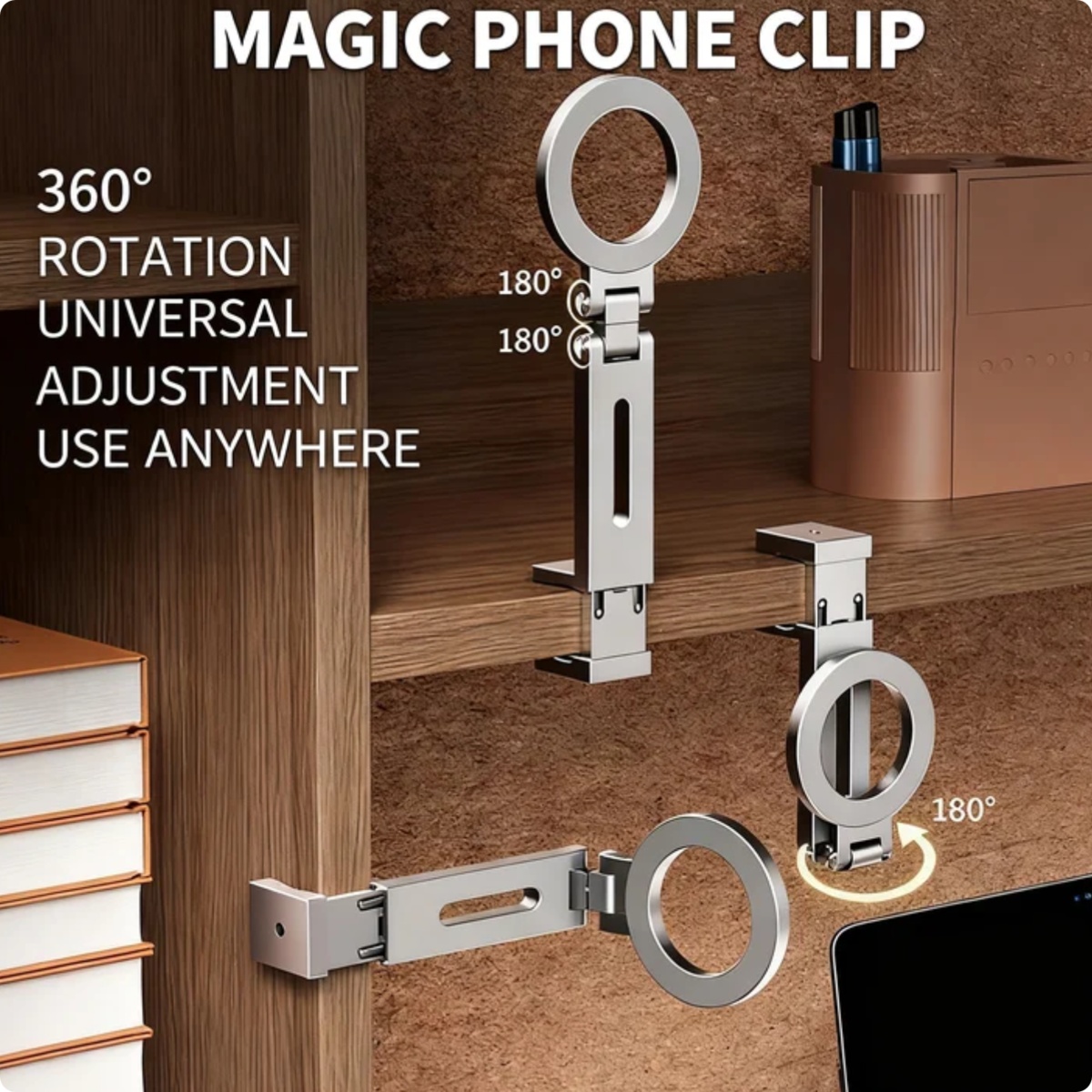 حامل هاتف مغناطيسي قابل للطي والدوران 360 درجة (متوافق مع MagSafe) - الصورة 4